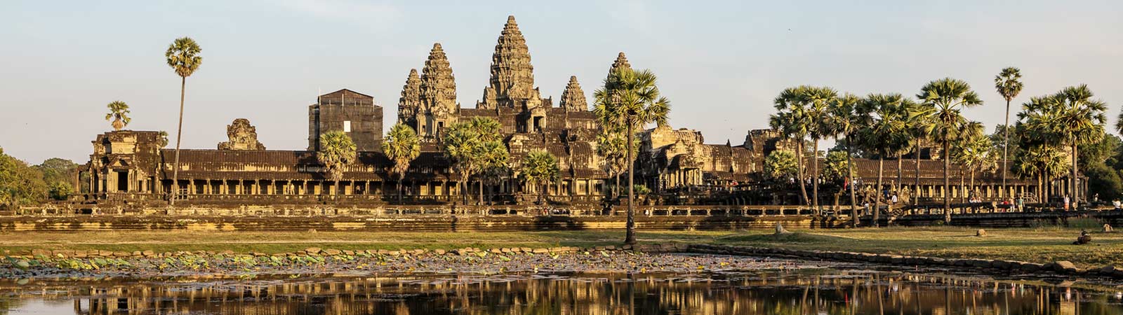 Panorama image of the incredible Angkor Wat temple not to be missed on a Cambodia tour