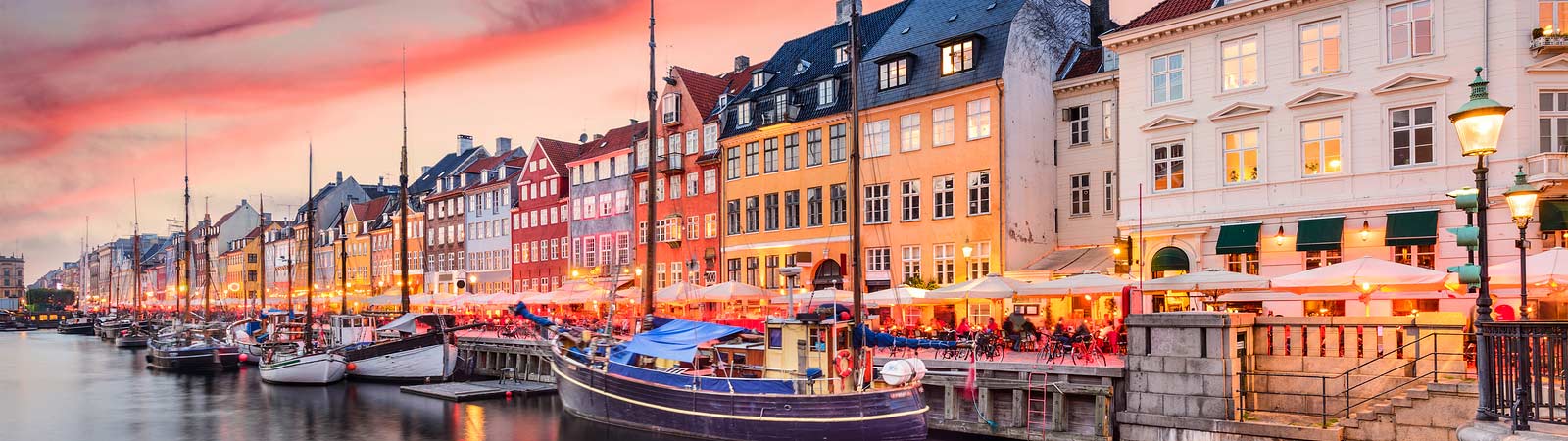 Panoramic view of the Copenhagen Harbour on an escorted vacation to Denmark