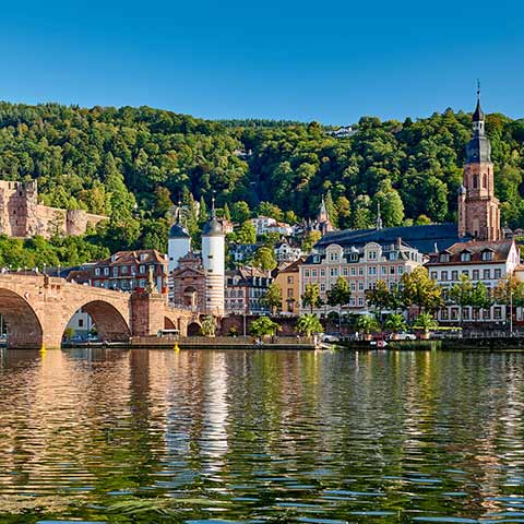 View of the Danube river on an escorted vacation to Germany