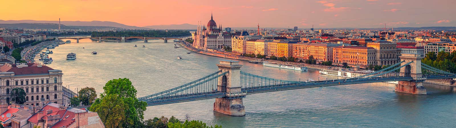 Panoramic view of the Budapest on an escorted Hungary vacation