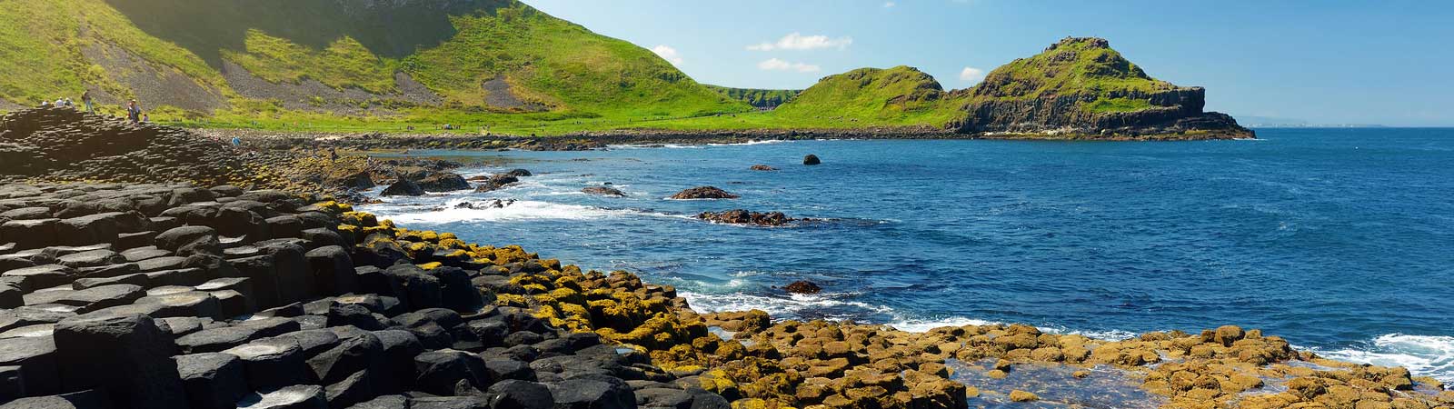 Panoramic view of the Giant's Causeway on an escorted Ireland vacation